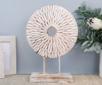 Wallis Wooden Disk on Stand - Large