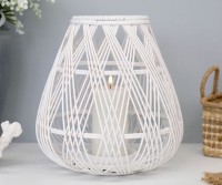 Island Dream White Bamboo Lantern
