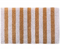 White Stripe Regular Doormat 100% Coir