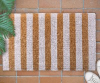 White Stripe Regular Doormat 100% Coir