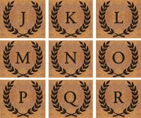 CUSTOM Long Initial Wreath Doormat 115x45cm - Vinyl Backed