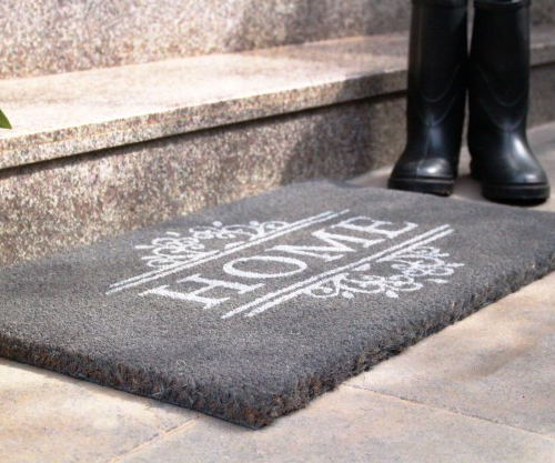 Regular Classic Grey Home - Vinyl Backed Doormat - 75x45cm