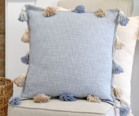 Isle of Capri Blue Cushion with Tassels