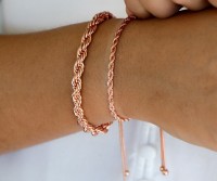 Sunkiss Rose Gold Rope Chain Bracelet - Small