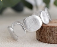 Pebble Silver Stretch Bracelet