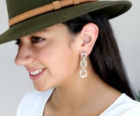 Dolce Vita Silver Chain Earrings