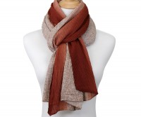 Flinders Terracotta Ombre Crimped Scarf