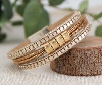 Cityscape Gold Cuff Bracelet