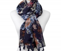 Julietta Navy Floral Scarf