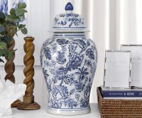 Serenity Blue & White Ginger Jar - Tall
