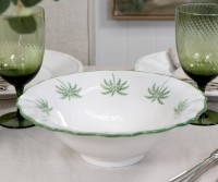 St Lucia Green Palms Serving Bowl - Small