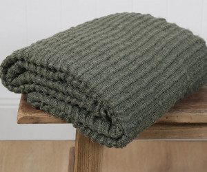 Jonah Olive Green Throw Blanket