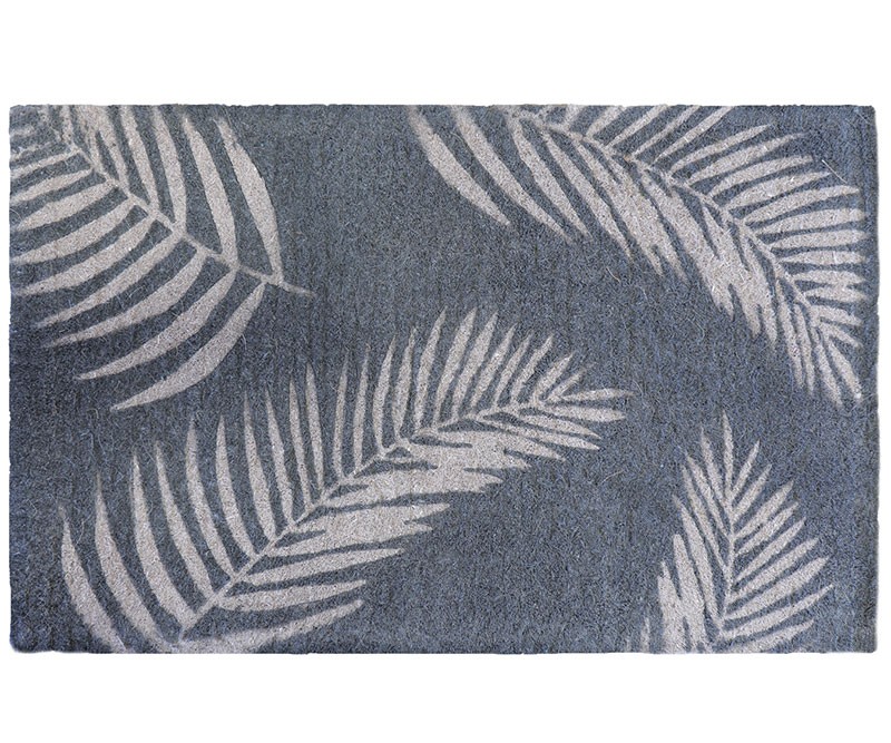 Havana Grey Palm Leaf Doormat Regular - 100% Coir