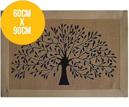 Tree of Life Natural Jute Mat