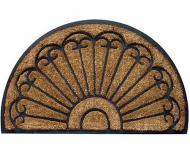 Marriott Half Round Rubber & Coir Fan Doormat - Regular