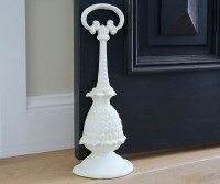 Tall Pineapple Doorstop - Antique White