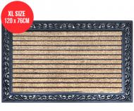 XL Ribbed Rubber & Coir Doormat