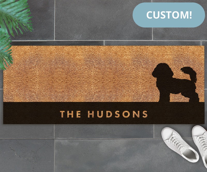 Custom Long Cavoodle Dog Doormat - 115x45cm