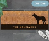 Custom Long Kelpie Dog Doormat - 115x45cm
