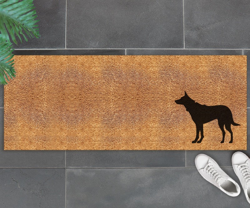 Long Kelpie Dog Doormat - 115x45cm