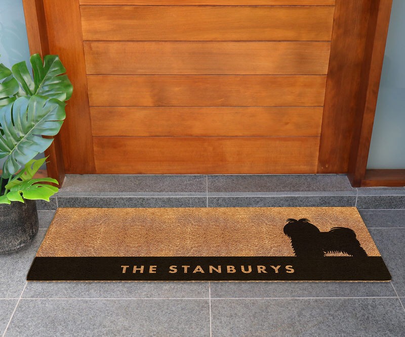 Custom Long Maltese Dog Doormat - 115x45cm