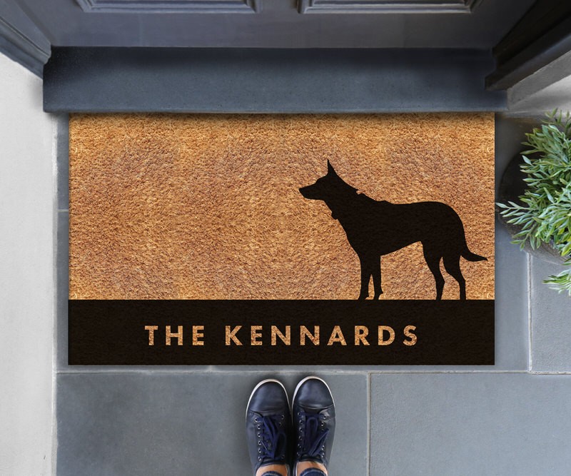 Custom Kelpie Dog Doormat - 75x45cm