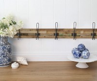 Recycled Teak 6 Hook Coat Rack