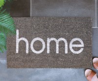 Grey Home Vinyl Backed Regular Doormat