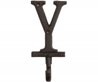 Y Alphabet Letter Hook - Y Wall Hook Cast Iron