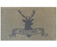 Stag Head Welcome Regular Coir Doormat