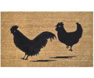 Farmhouse Rooster Doormat PVC Backed