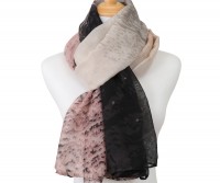 Havana Banded Scarf - Soft Pinks