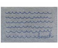 Beach Waves Grey Doormat - Regular