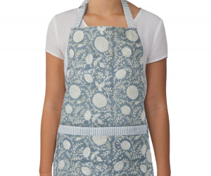 Samara Denim Blue Floral Apron