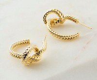 Zara Gold Knot Hoops
