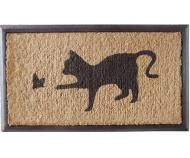Cat & Butterfly Rubber Backed Doormat