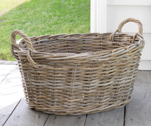 Cooper Washing Basket Antique Grey Cane
