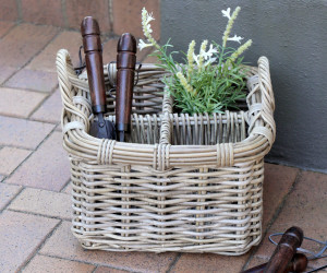 Large Daylesford Herb Rattan Basket / Caddy