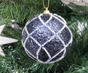 Destiny Blue Lattice Tree Bauble