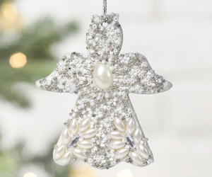 Celestial Beaded Angel Tree Ornament
