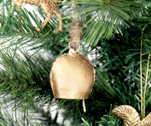 Tyrol Gold Bell Christmas Tree Decoration