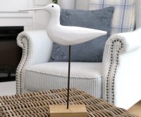 Tall Saltmarsh White Bird on Stand