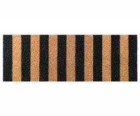 Black Stripes Long Doormat - PVC Backed