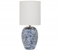 Carrington Blue & White Lamp & Shade