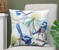 Blue Fairy Wren Cushion