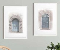Set 2 Romana Blue Doors - A2 Framed Prints