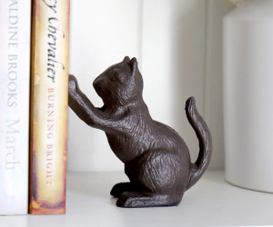 Orwell Cast Iron Cat Bookend