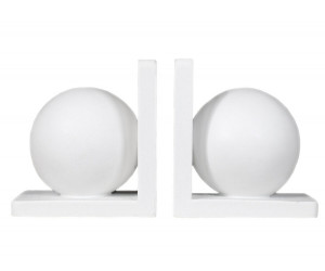 Set 2 Dante White Sphere Bookends