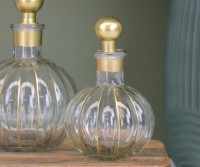Amarosa Gold Glass Bottle w Stopper - Short