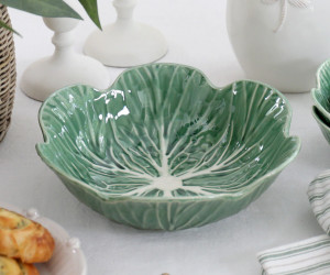 Large Savoy Cabbage Leaf Bowl